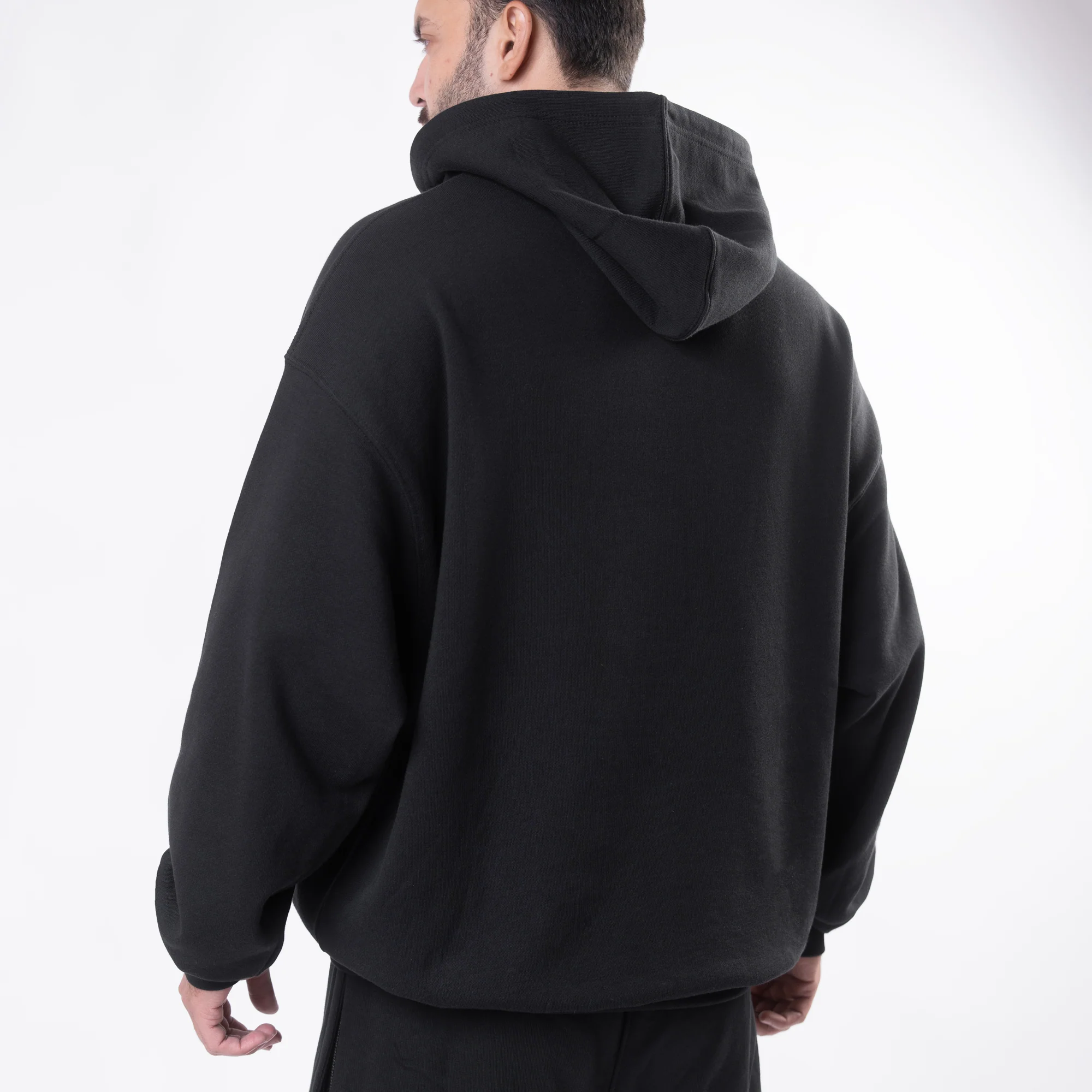 Black Boxy Fit "Reality" Print Hoodie - Image 7