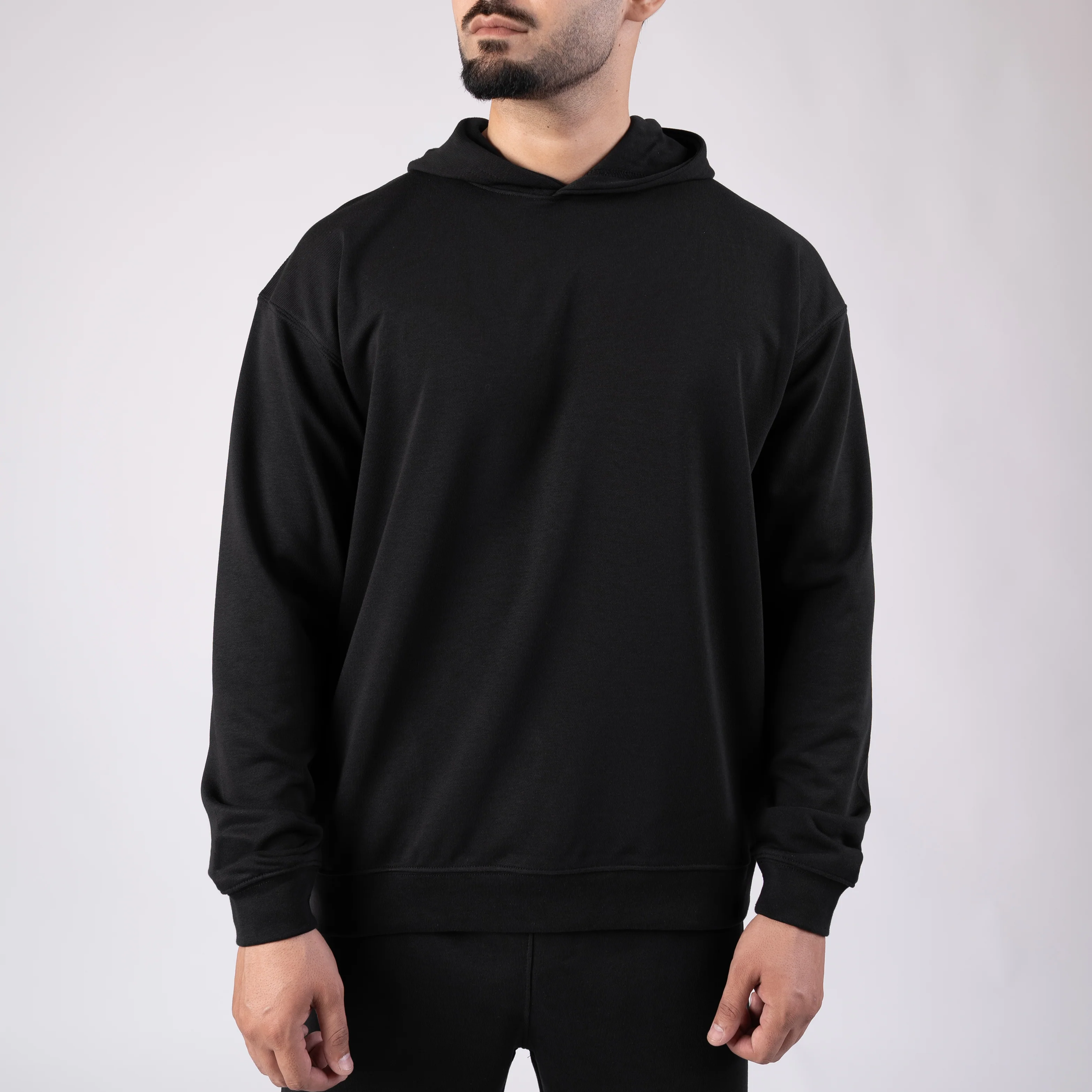 Black Mentality Oversize Drop Shoulder Hoodie - Image 3
