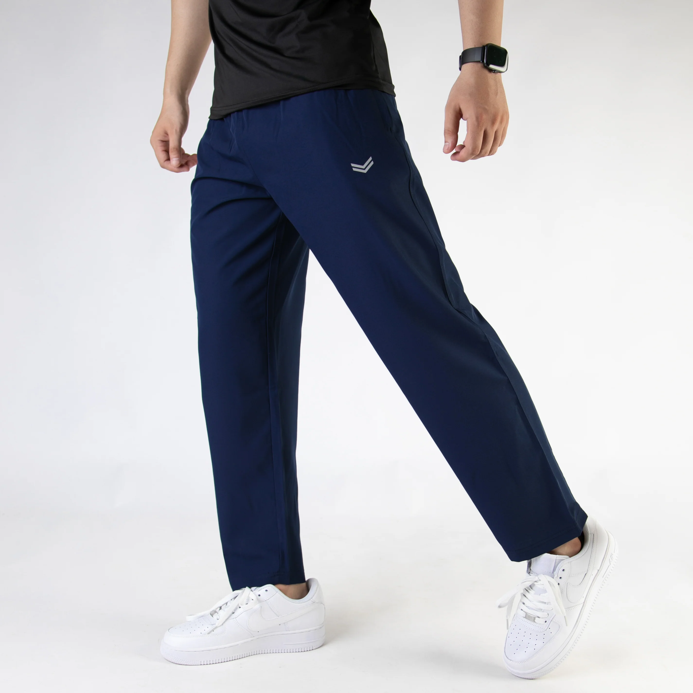 Navy Premium Micro Relaxed Fit Trousers - Image 3