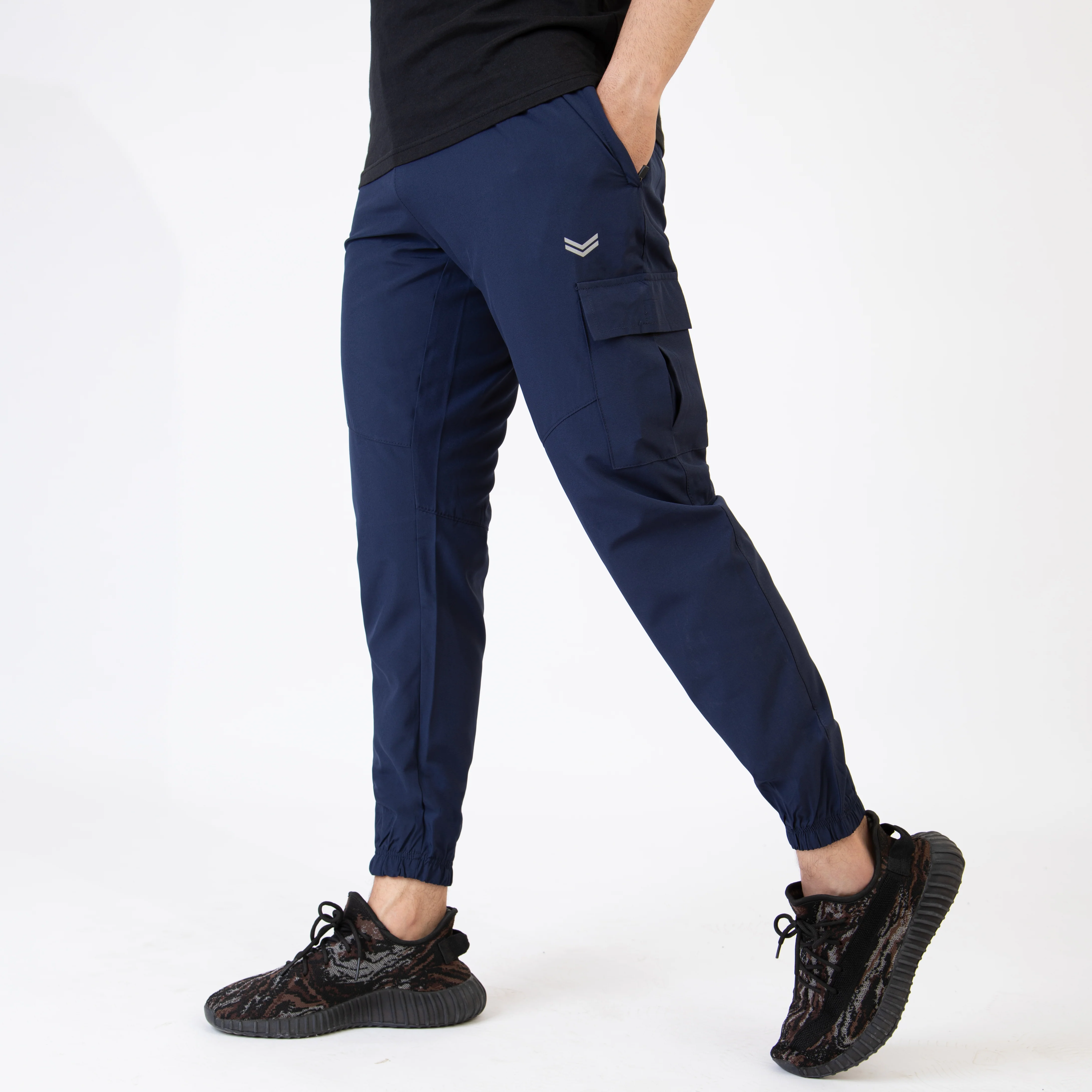 Navy Premium Micro Stretch Cargo Pants - Image 3