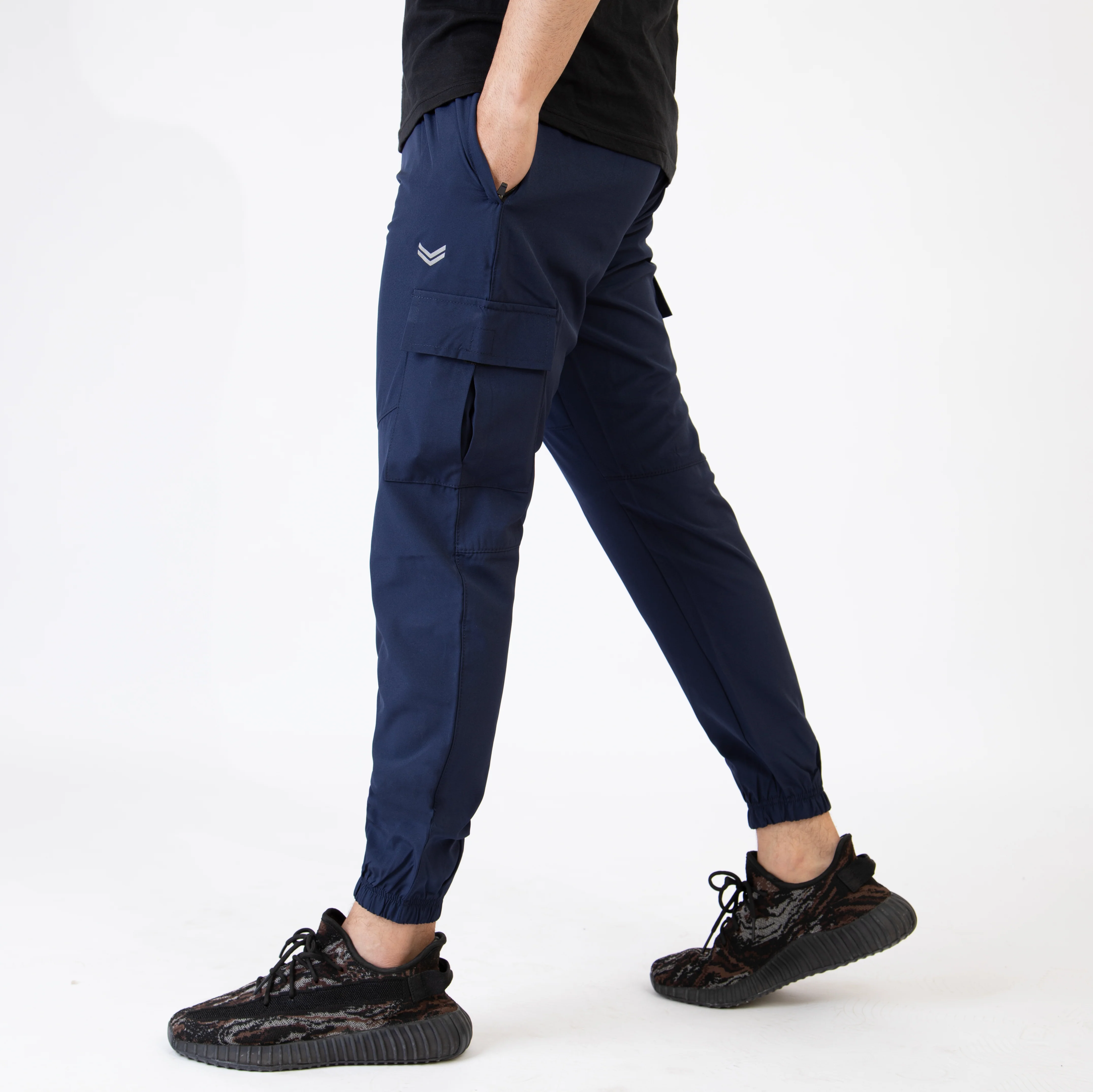 Navy Premium Micro Stretch Cargo Pants - Image 4