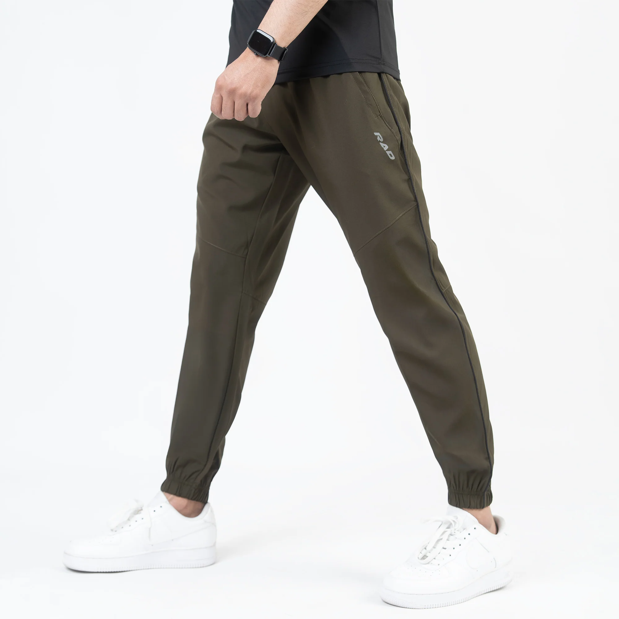 Olive with Black Piping Premium Micro Stretch Tech Pants - Image 3