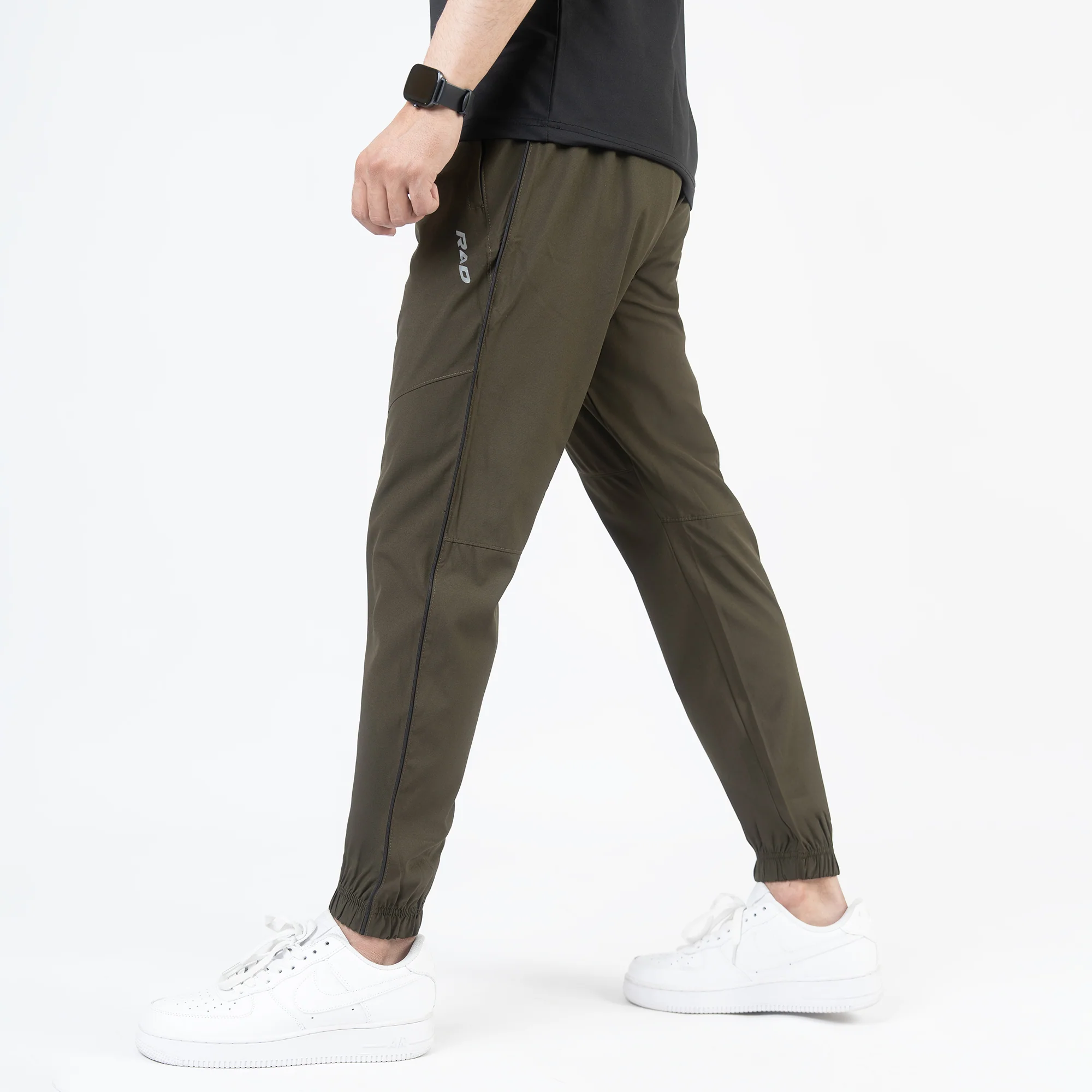 Olive with Black Piping Premium Micro Stretch Tech Pants - Image 4